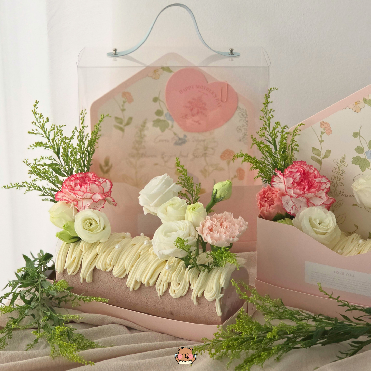 Floral Roll Cake Box