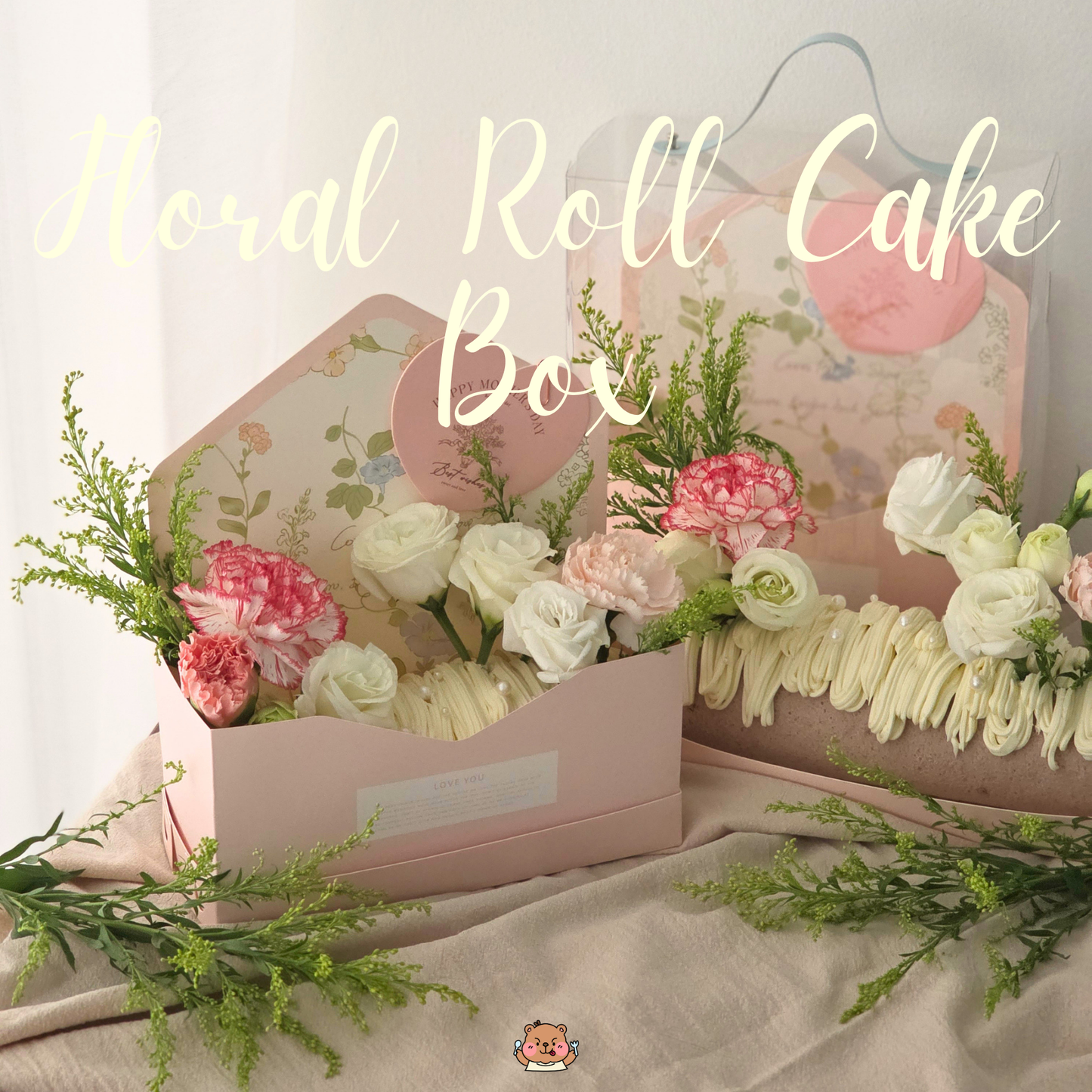 Floral Roll Cake Box