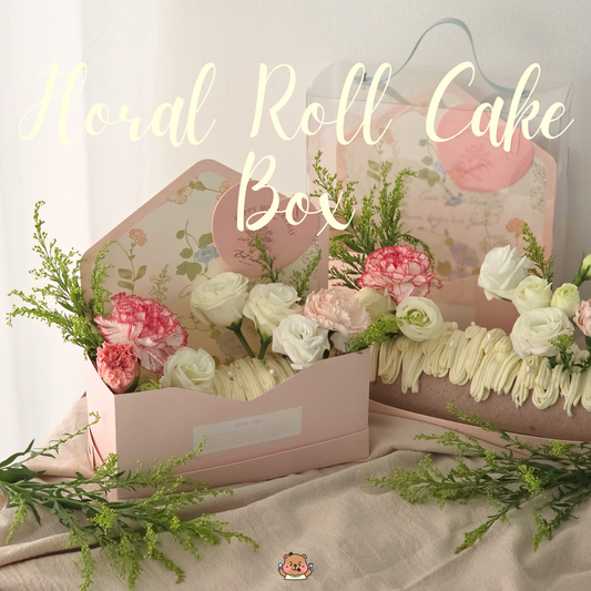 Floral Roll Cake Box