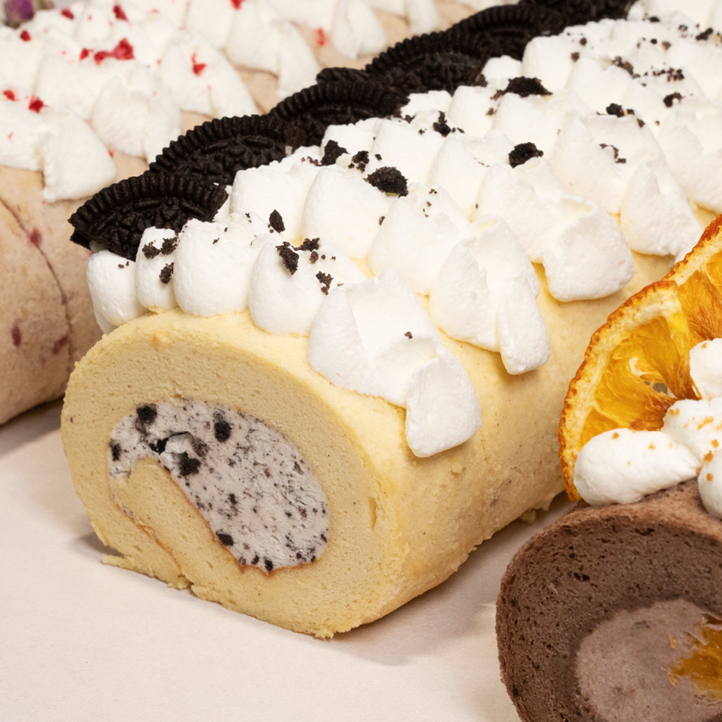 Cookies and Cream Roll Cake