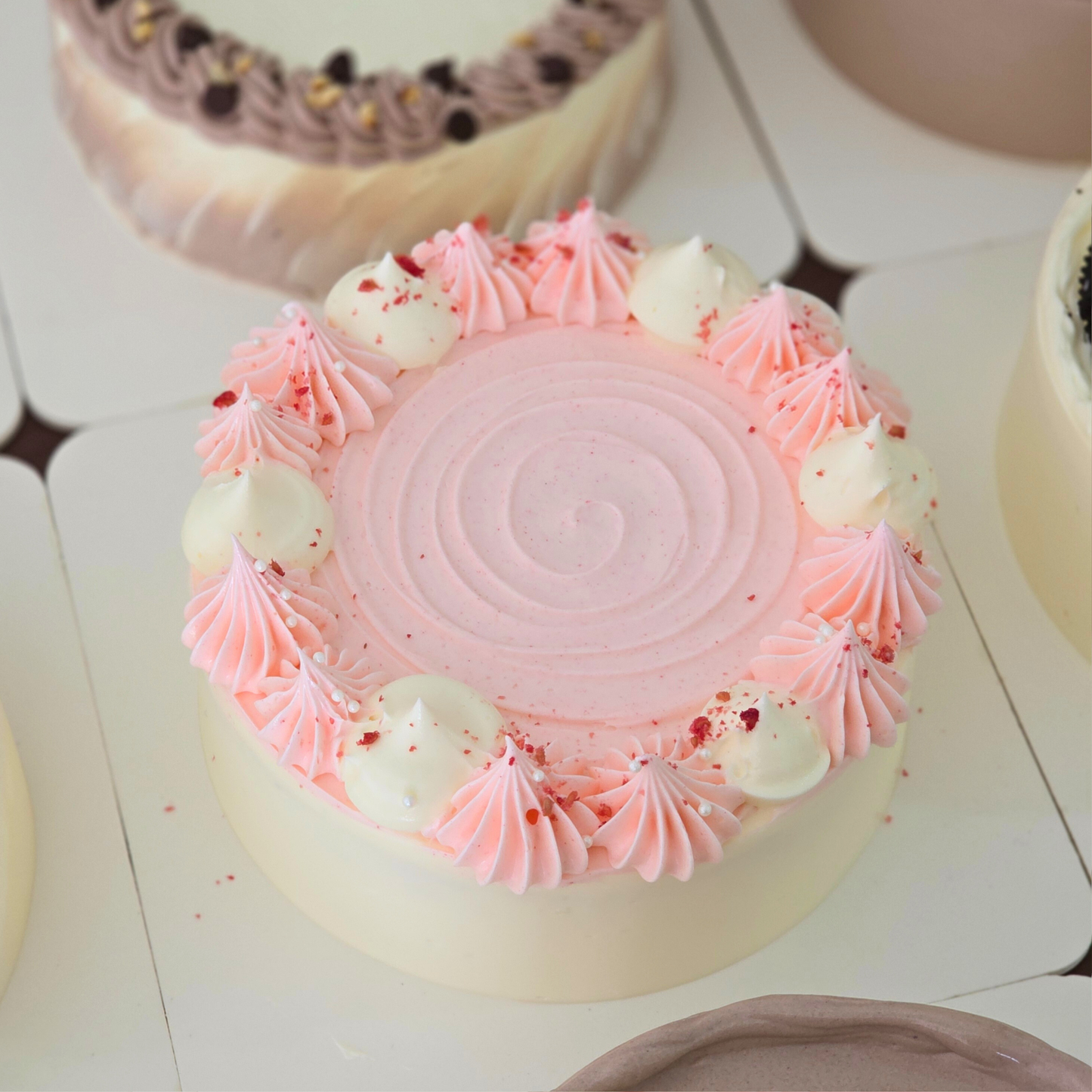 Raspberry Lychee Cake